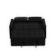 preview thumbnail 9 of 18, Loveseat Couches Chair Velvet Upholstered Sofa with Pull out Multifunctional Sofa Bed and Adjustable Backrest, Plastic Feet