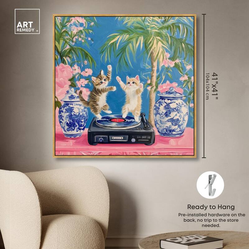 Turntable Twirlers Canvas by Art Remedy