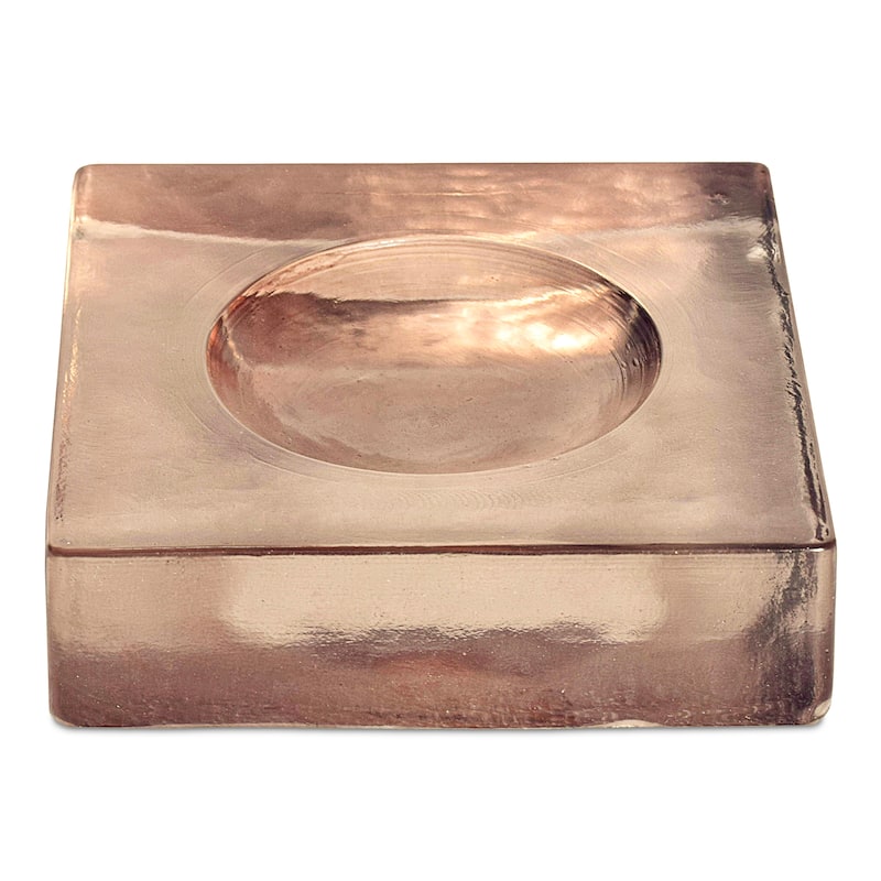 NADAAL STUDIOS Caerys Soft Amber Square Glass Catchall