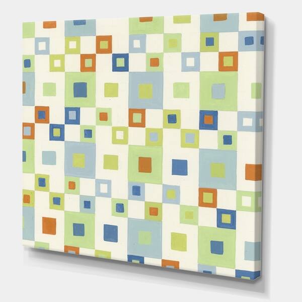 Designart Pink Green And Brown Quilt Pattern Mid Century Modern Canvas Art Print Overstock 27777433 Specifically, the bold palette was inspired by color field painters and the curved motifs found in the works of sonia delaunay.