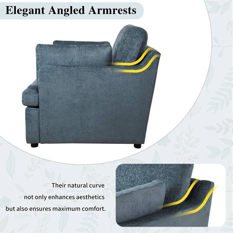 37" Accent Chair with Pillows