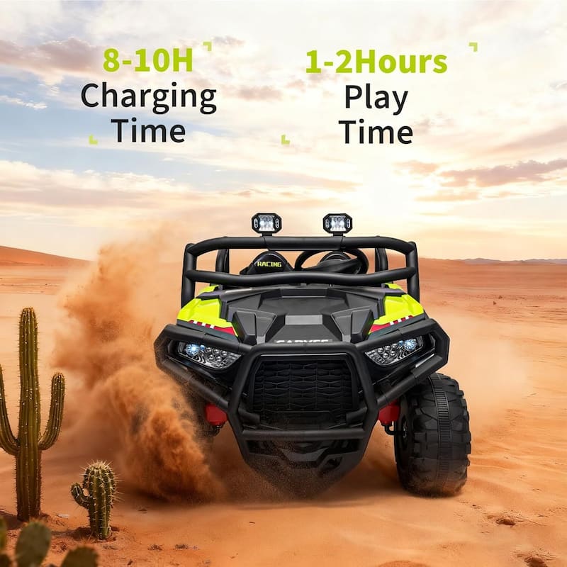 24V Ride On Toys 2 Seater Electric UTV Car Toy for Big Kids, Green