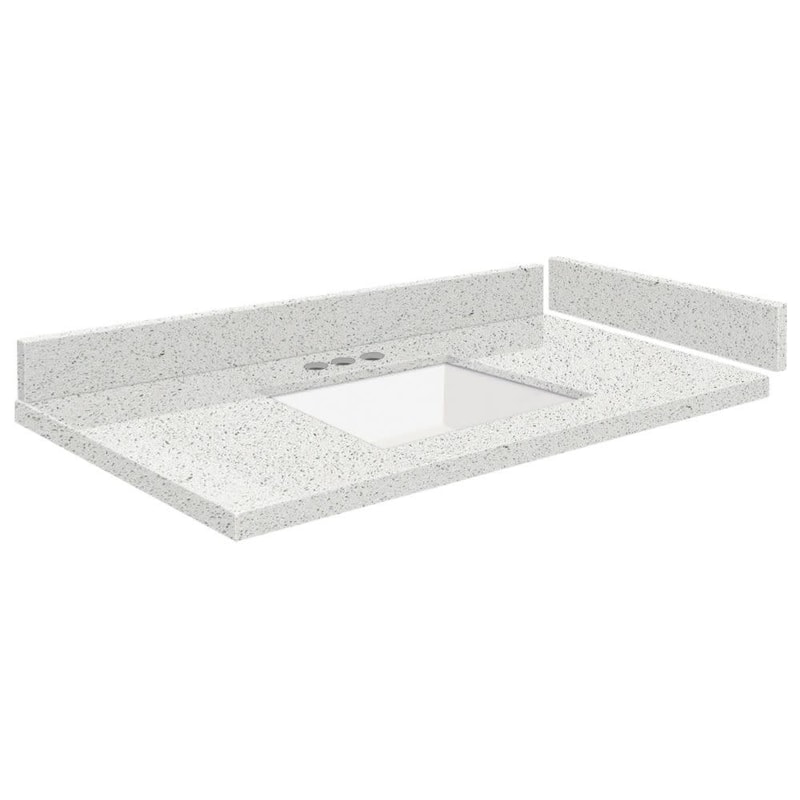 Transolid VT34x22-1KU-4 Silestone 34" Quartz Vanity Top with