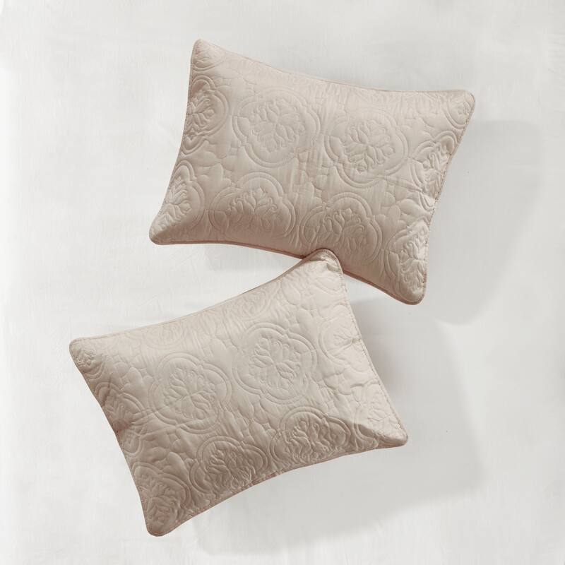 510 Design Hayley Oversized Solid Texture 3 Piece Reversible Bedspread Set
