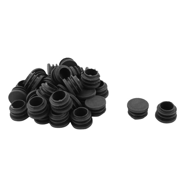 Plastic Round Shaped Furniture Chair Foot Tube Inserts End Blanking Cap 30 Pcs