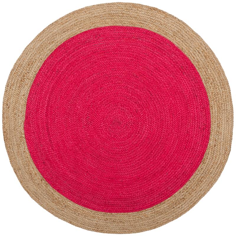 SAFAVIEH Handmade Natural Fiber Charlyne Bordered Round Jute Rug
