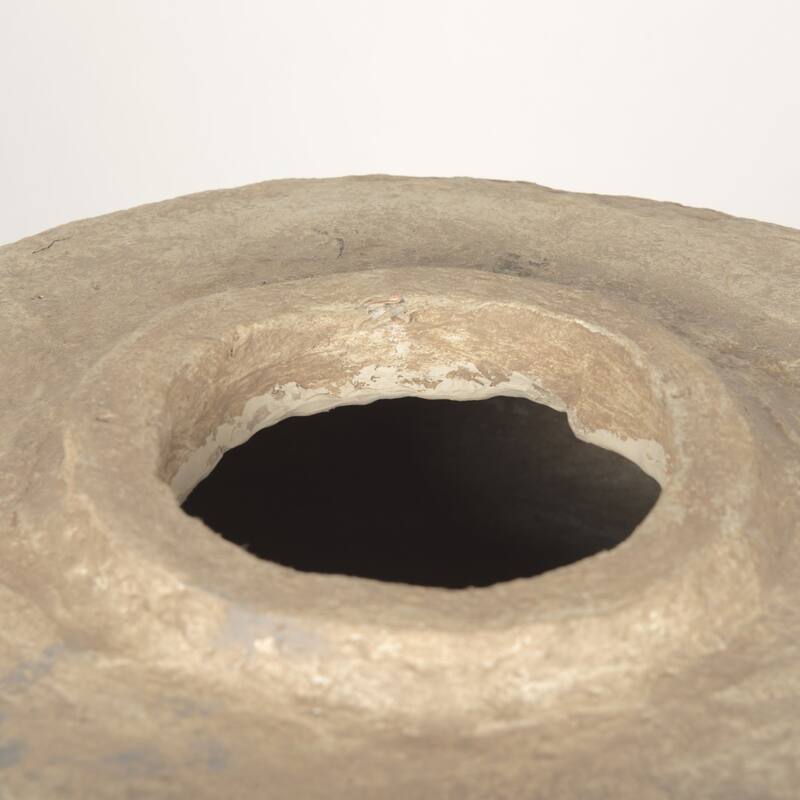 Rama Small Beige Paper Mache Floor Vase