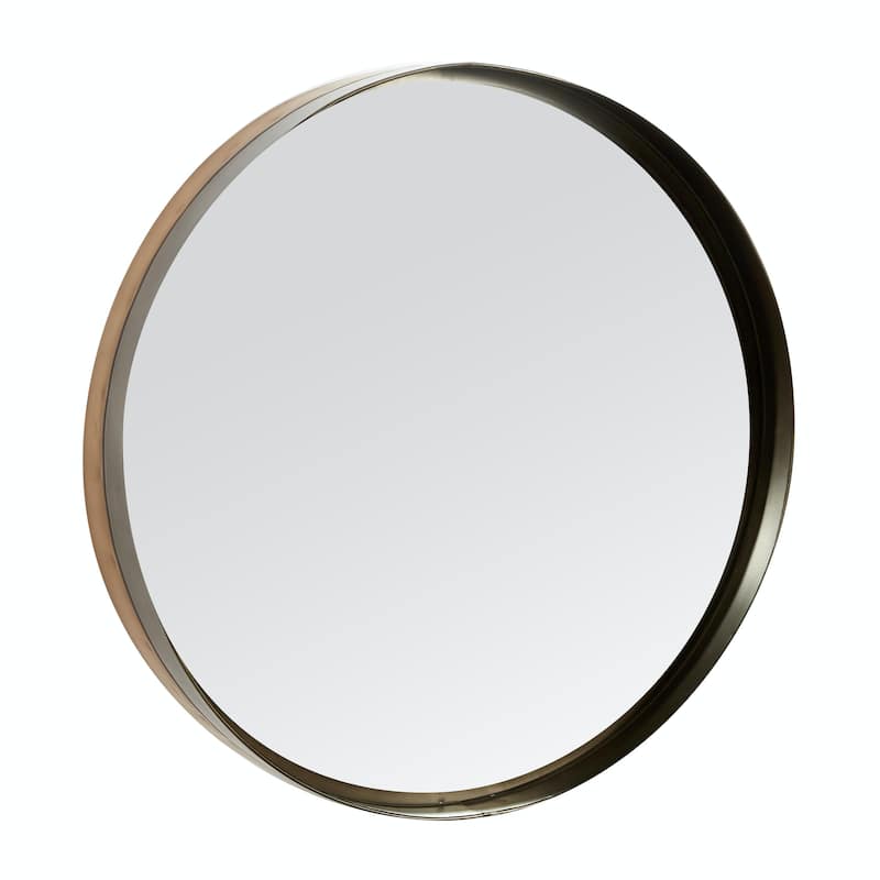 Metal Wall Mirror with Thin Frame - Black or Brown - Roche River Decor - Brown