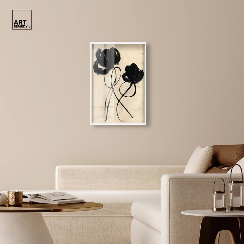 Florals in the Minimal II Shadowbox by Art Remedy