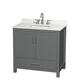 Option Dark Gray / Giotto Quartz Top / Brushed Chrome