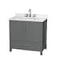 Option Dark Gray / Giotto Quartz Top / Brushed Chrome