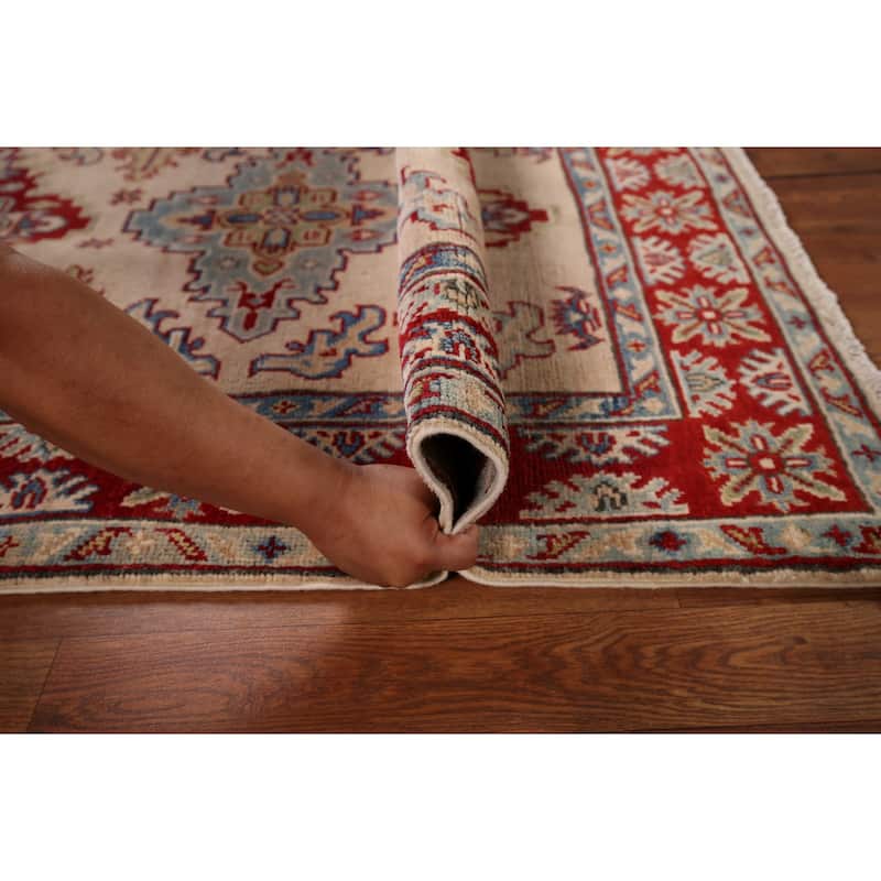 Kazak Accent Rug Hand-Knotted Wool Carpet - 3'5" x 5'4"