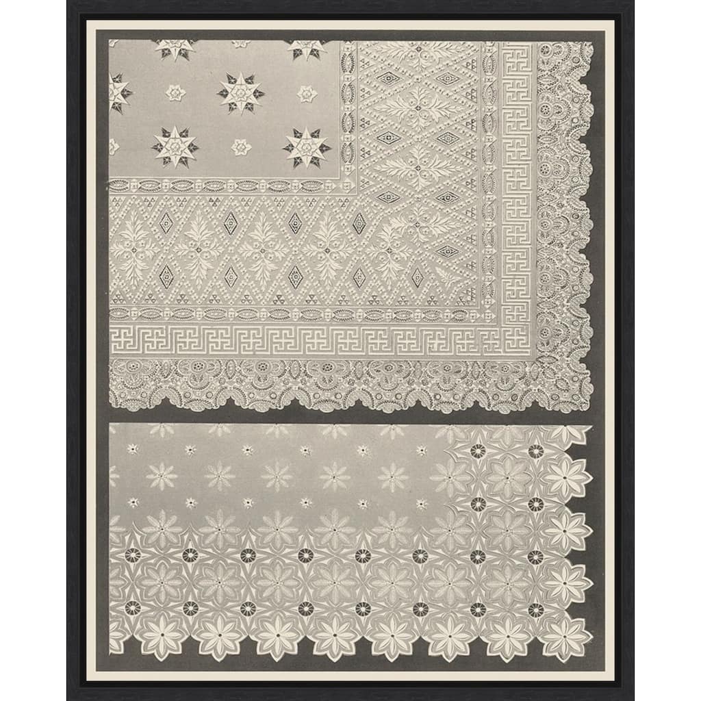 Vintage Lace No. 1 by J.b. Waring (23 x 28 in.), Framed Canvas Wall Art Print