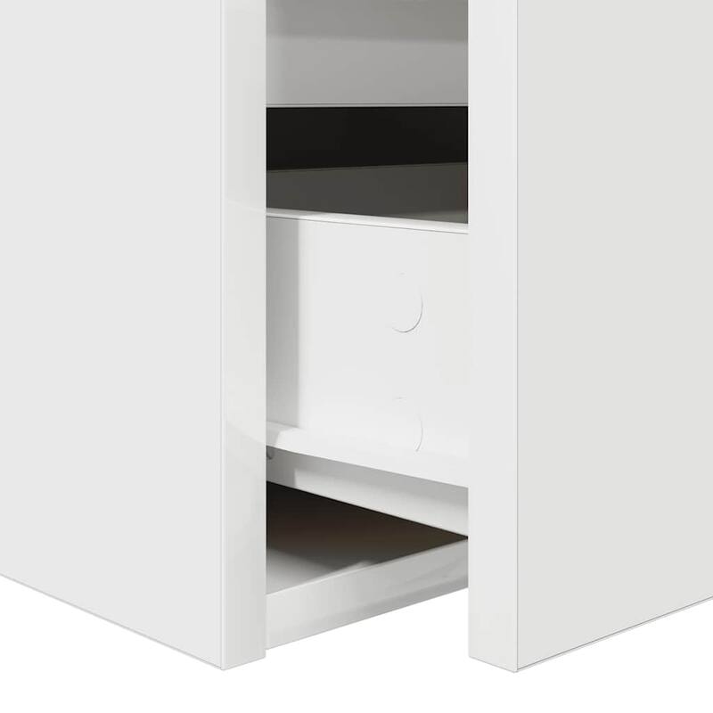 vidaXL Wall-mounted Bedside Cabinet Set of 2 White Engineered wood