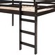 preview thumbnail 24 of 36, Full Size Multifunctional Wooden Loft Bed with Slide & Ladder for Kids