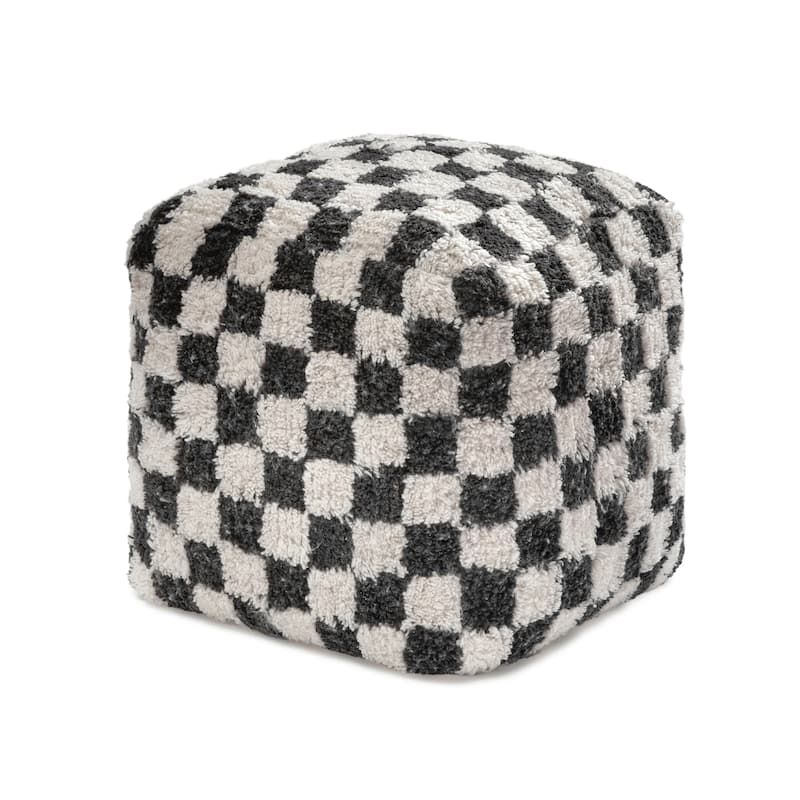 Jani 20-inch Ottoman Pouf - Handcrafted Handmade Ottoman for Seating, Footrest, Home Decor for Living Room, Bedroom