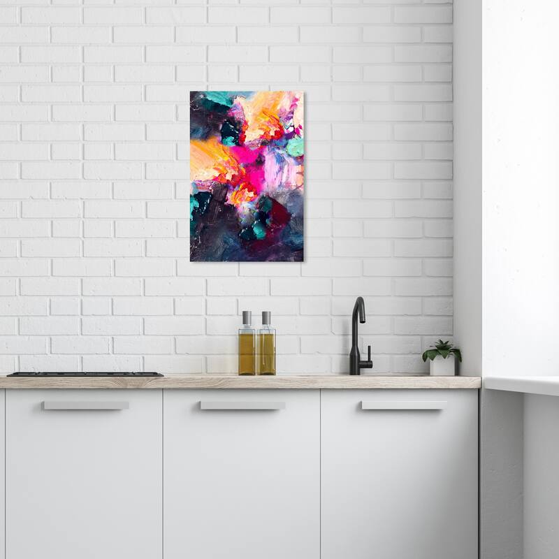 Wynwood Studio Canvas Abstract Suntuose Blue and Dark Blue Modern & Contemporary Wall Art Canvas Print - 24 x 16