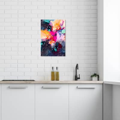 Wynwood Studio Canvas Abstract Suntuose Blue and Dark Blue Modern & Contemporary Wall Art Canvas Print