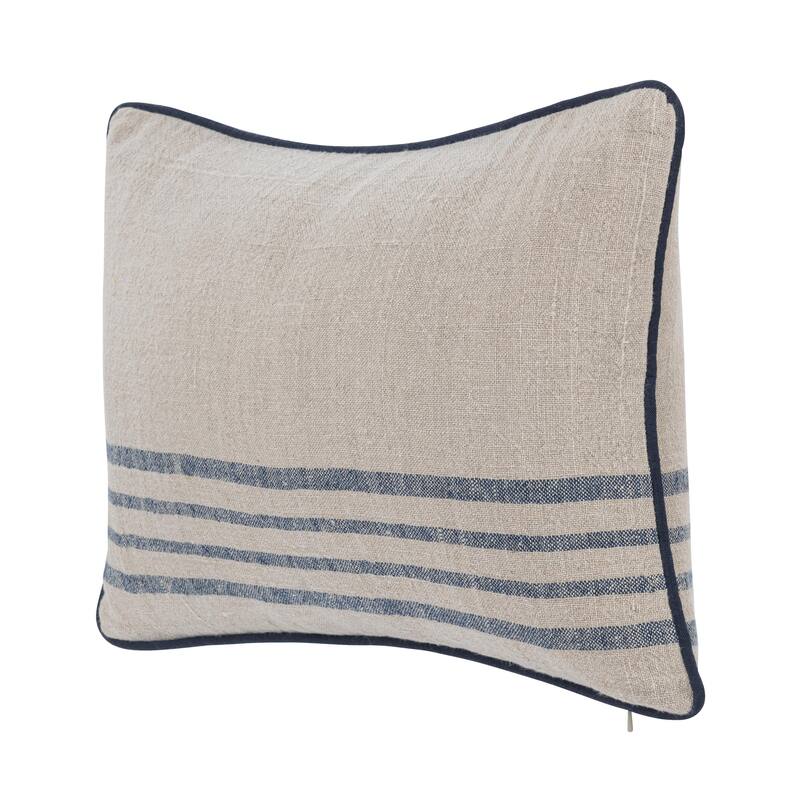 Villa by Classic Home Newport Linen Fabric Throw Pillow
