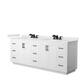 Option White, Black Trim, White Quartz Top