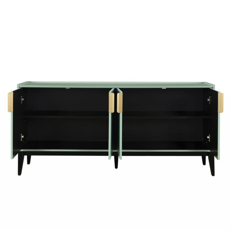Storage Cabinet Sideboard Wooden Cabinet with 4 Doors for Hallway, Entryway, Living Room, Bedroom, Adjustable Shelf