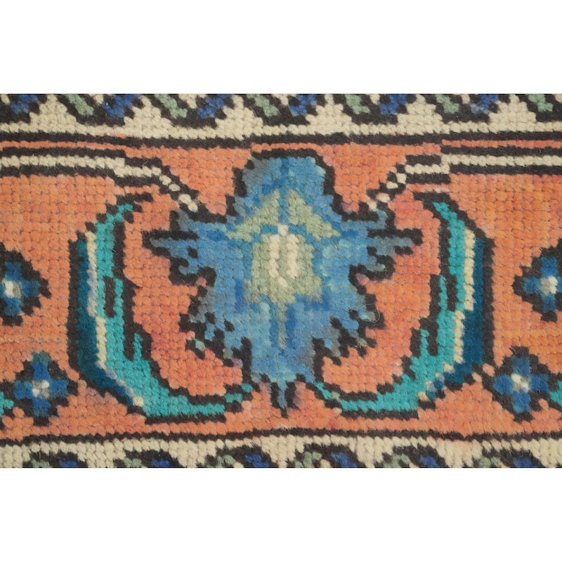 Hand Knotted Oriental 100% Wool Carpet Traditional Floral Oranges & Rust Tabriz Area Rug - 6' 3'' X 4' 5''