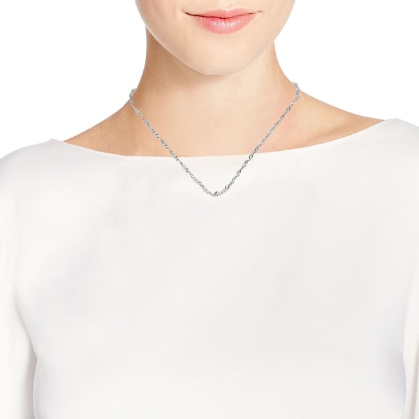 925 Sterling Silver 2.5mm 8 Side Diamond-Cut Cable Link Chain Necklace 16-30 925 Sterling Silver 2.5mm 8 Side Diamond-Cut Cable Link Chain Necklace 16-30