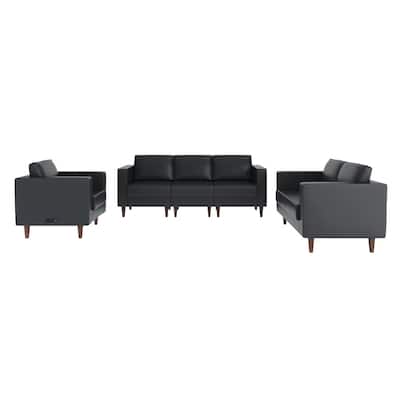 3 PC Commercial Seating Set with Outlets/USB/USB-C Ports - 56.5"W x 31.25"D x 32.5"H