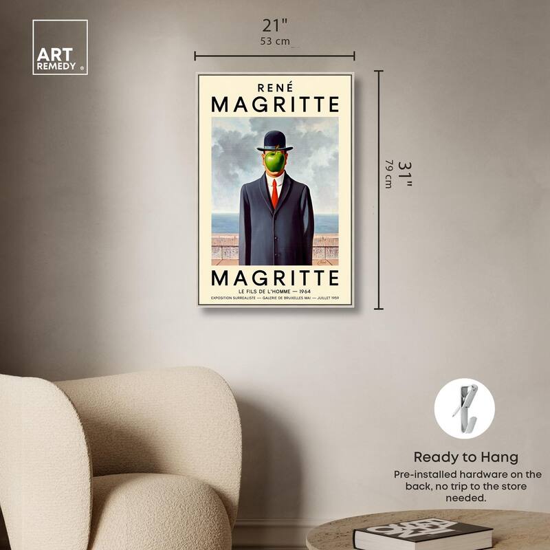Man with the Apple Canvas by Art Remedy
