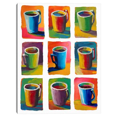 9 Coffee Cups Canvas Art Print