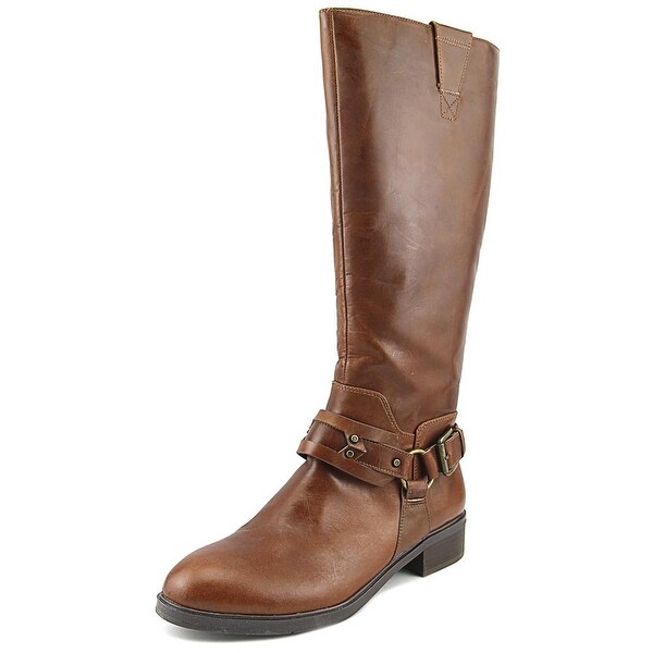 Nine West Jamison Round Toe Leather Knee High Boot