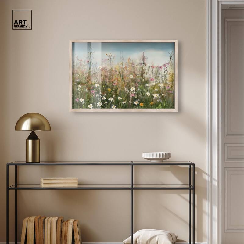 Glimmering Glade Garden I Shadowbox by Art Remedy