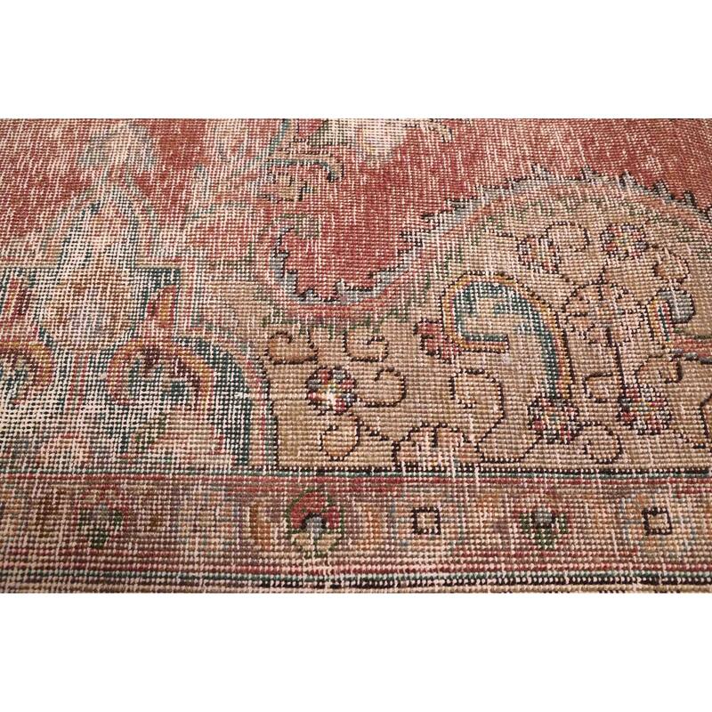 ECARPETGALLERY Hand-knotted Antalya Vintage Dark Red Wool Rug - 9'0 x 12'2