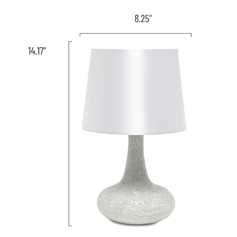 Creekwood Home 14.17" Patchwork Crystal Glass Table Lamp - 14.17