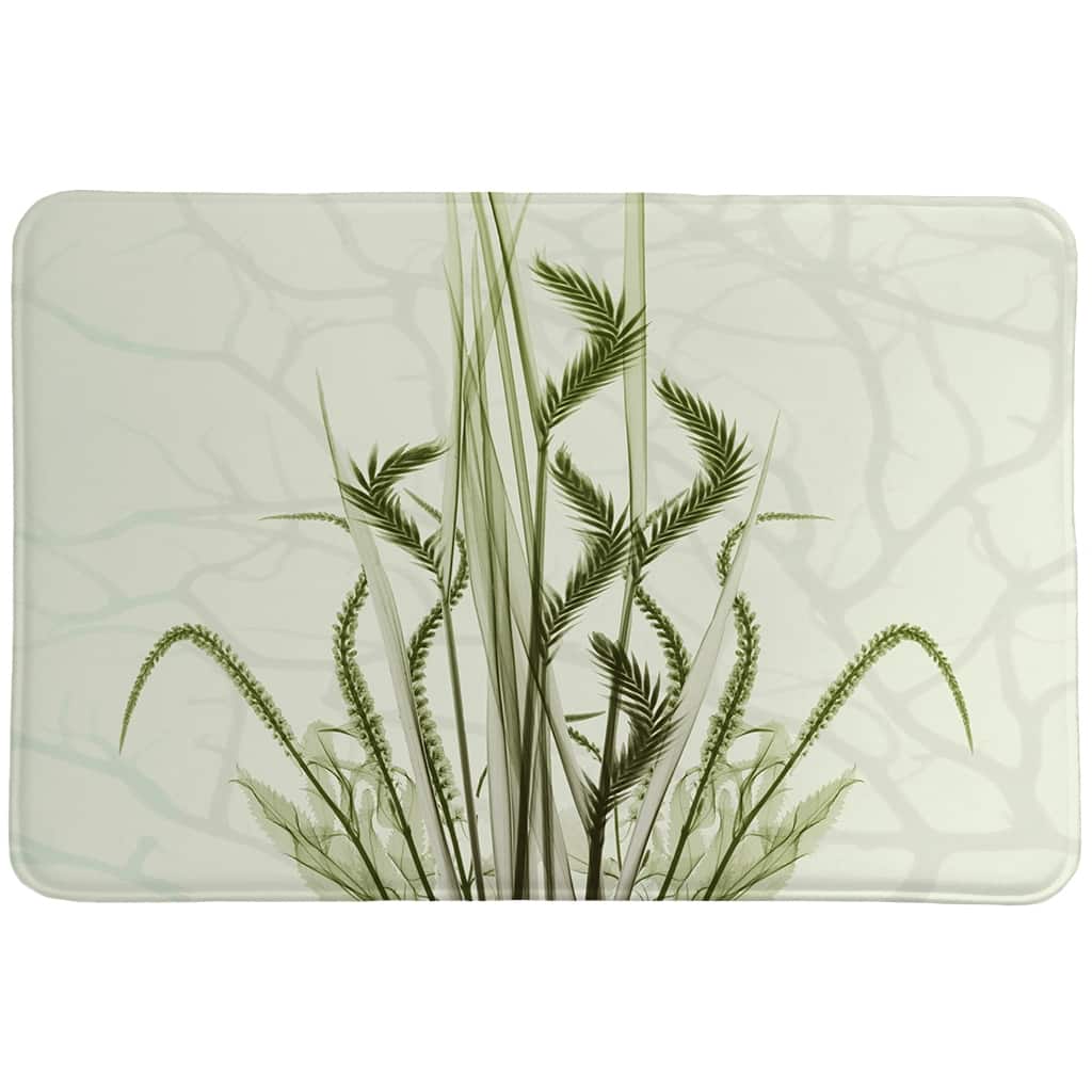 Whispering Green Garden Memory Foam Rug