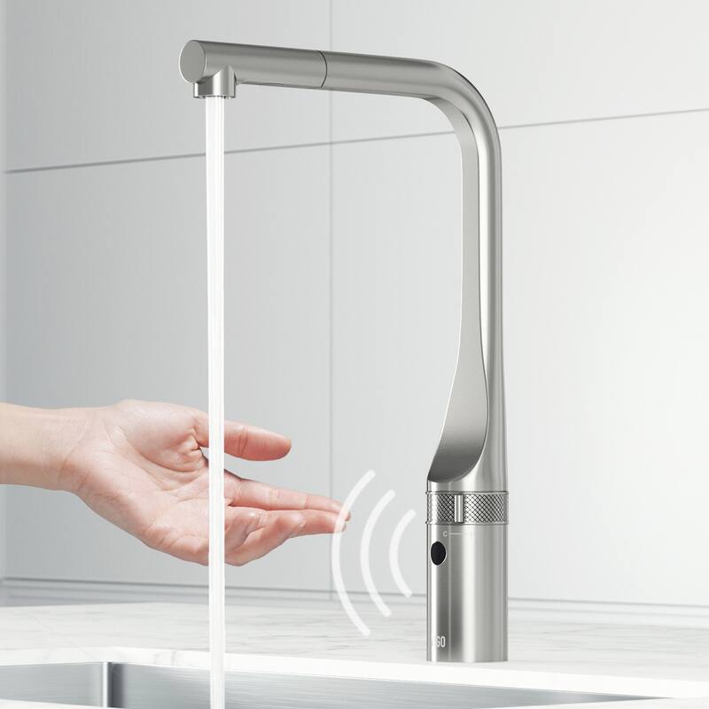 VIGO Jewel 15" H Touchless Pull-Out Sprayer Kitchen Faucet