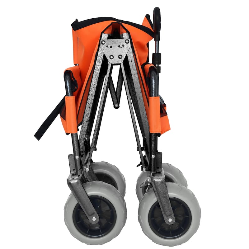 3-in-1 Folding Wagon Cart with Bench Seat