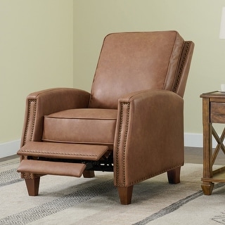 Spruce & Spring Alston Push Back Recliner Chair with Nailhead Trims for Living Room