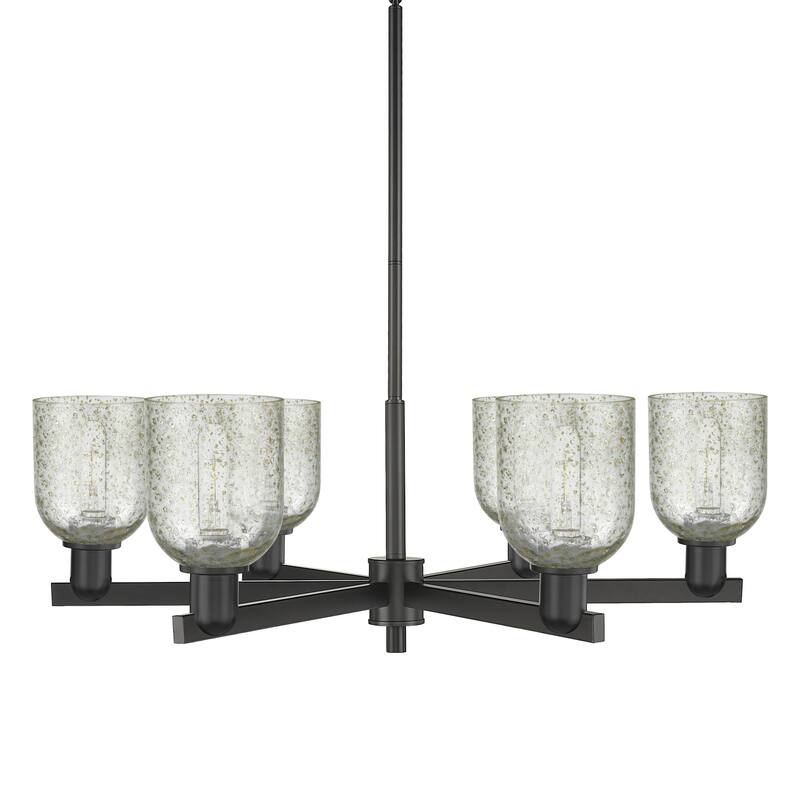 Innovations Lighting 716-6CR-11-35 Caledonia Chandelier Caledonia 6 - Matte Black / Mica