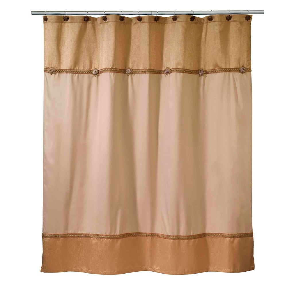 Avanti Linens Braided Medallion Shower Curtain