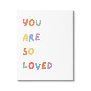 Stupell So Loved Minimal Phrase Canvas Wall Art Design by Katie Griggs ...