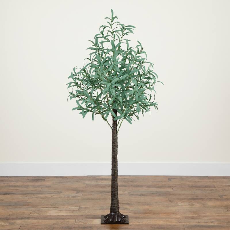 Pre-Lit Artificial Olive Tree - 5' - Warm White LED Lights