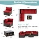 preview thumbnail 11 of 62, EROMMY 6/7 Piece Modular Outdoor Rattan Sofa Set, All-Weather Wicker Patio Furniture with Storage Table, Cushions & Pillows