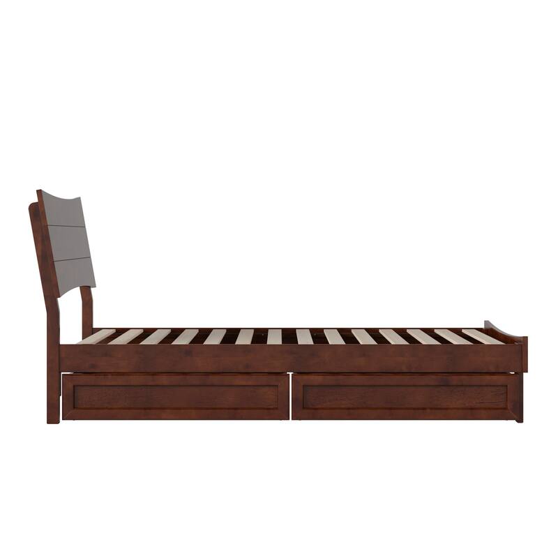 Phoenix Wood Platform Bed with Storage Drawers