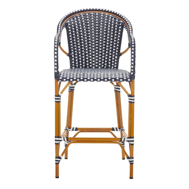 SAFAVIEH xiomara 30-inch Bar Stool - 23Wx26Dx47H - Navy/White
