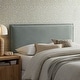 preview thumbnail 9 of 52, Camille Upholstered Striped Linen Blend Headboard Spa Blue Stripe - Full