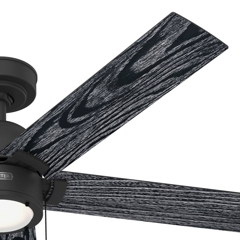 Hunter Erling Ceiling Fan with LED Light Kit and Pull Chain - Modern Rustic, Transitional