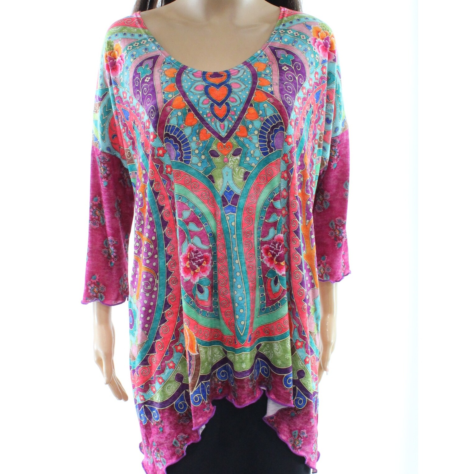 Shop Amma Design New Orange Purple Women S Size Large L Printed