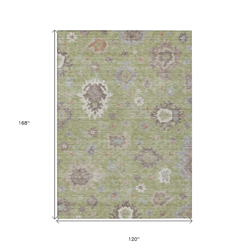 HomeRoots Floral Traditional Rectangle Outdoor Rug