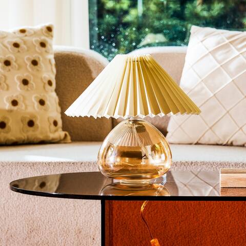 CO-Z Retro Table Lamp with Pleated Empire Lamp Shade